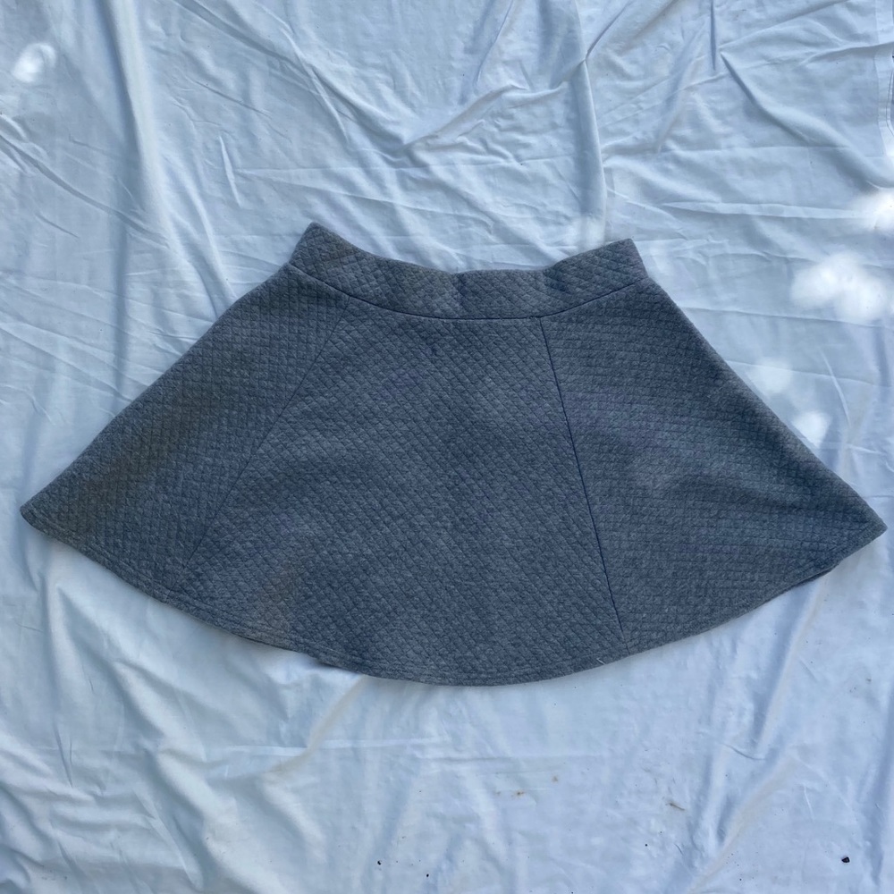 Grey Flare Skater Skirt